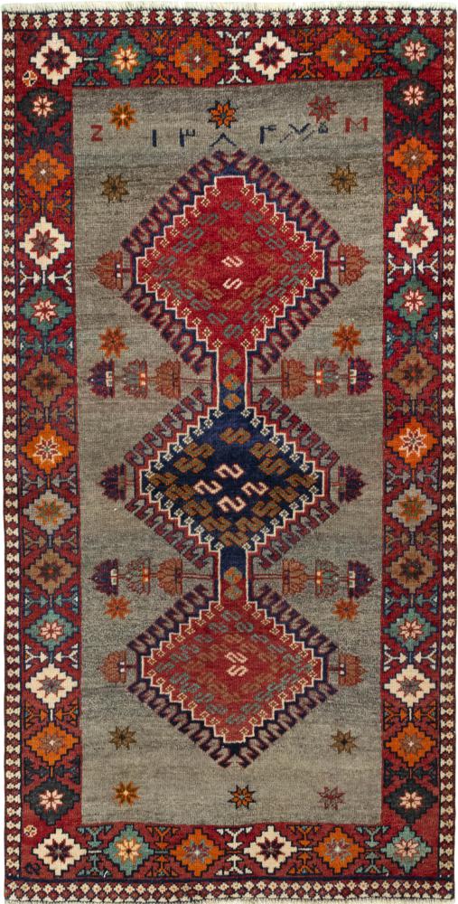 Persian Rug Persian Gabbeh Old 196x101 196x101, Persian Rug Knotted by hand