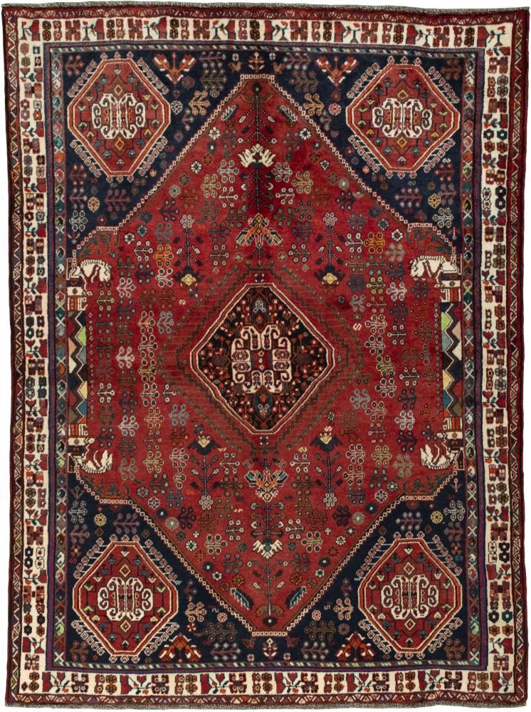 Περσικό χαλί Shiraz 252x184 252x184, Περσικό χαλί Οι κόμποι έγιναν με το χέρι