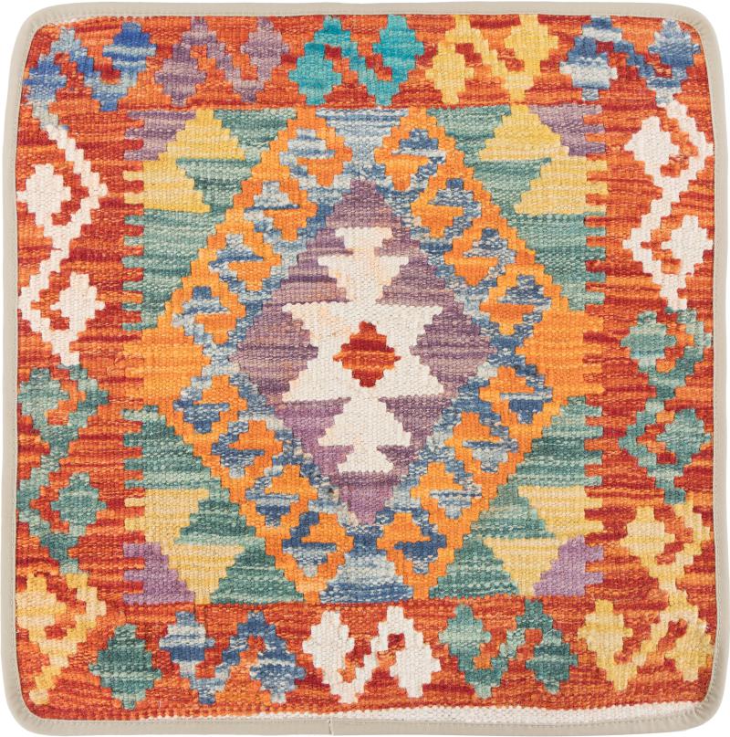 Afghanischer Teppich Kelim Afghan Kissenbezug 50x50 50x50, Perserteppich Handgeknüpft
