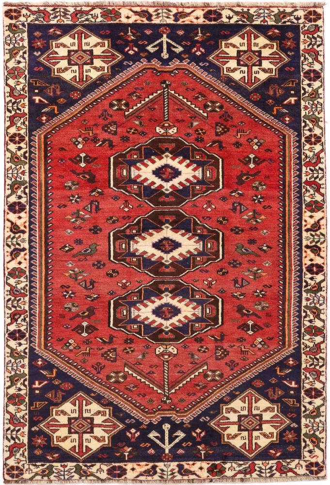 Tapete persa Shiraz 241x164 241x164, Tapete persa Atado à mão