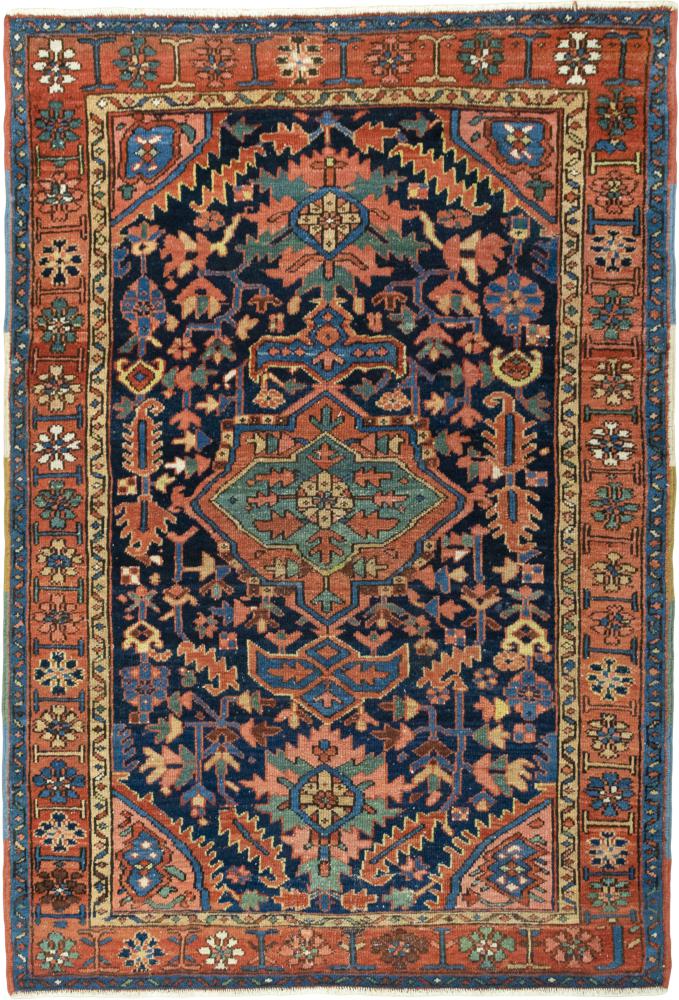 Perserteppich Heriz Antik 196x139 196x139, Perserteppich Handgeknüpft