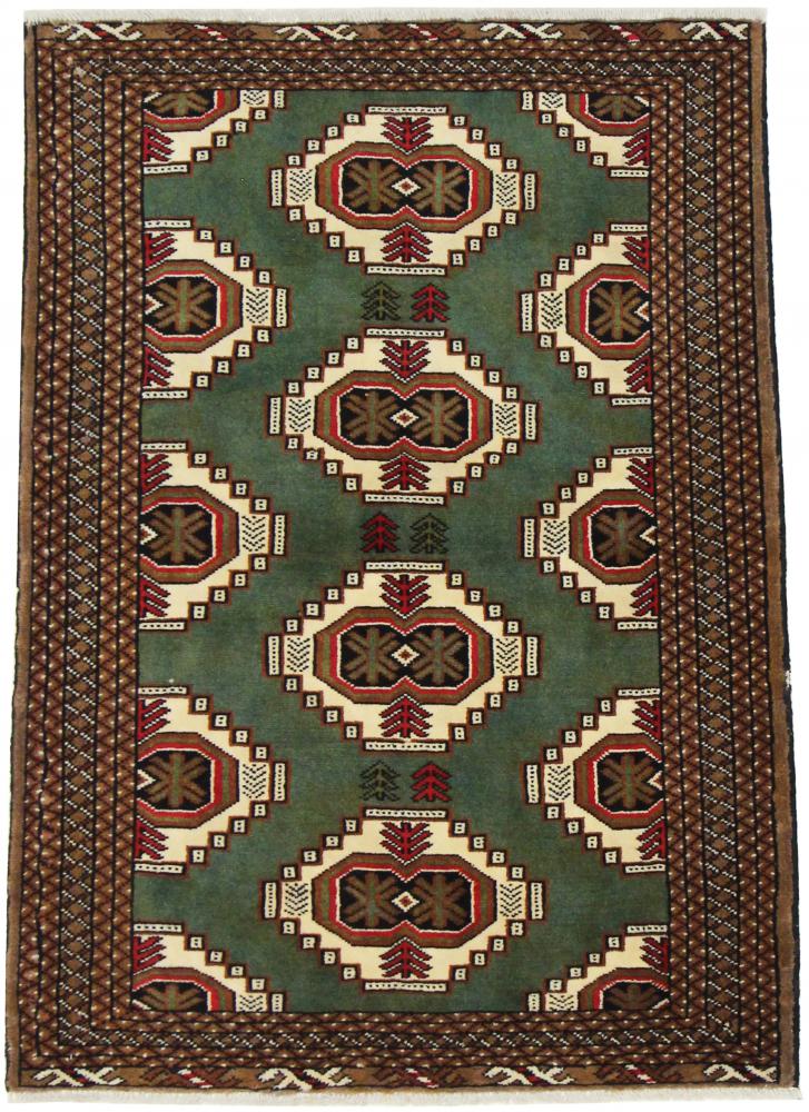 Tapis persan Turkaman 142x99 142x99, Tapis persan Noué à la main