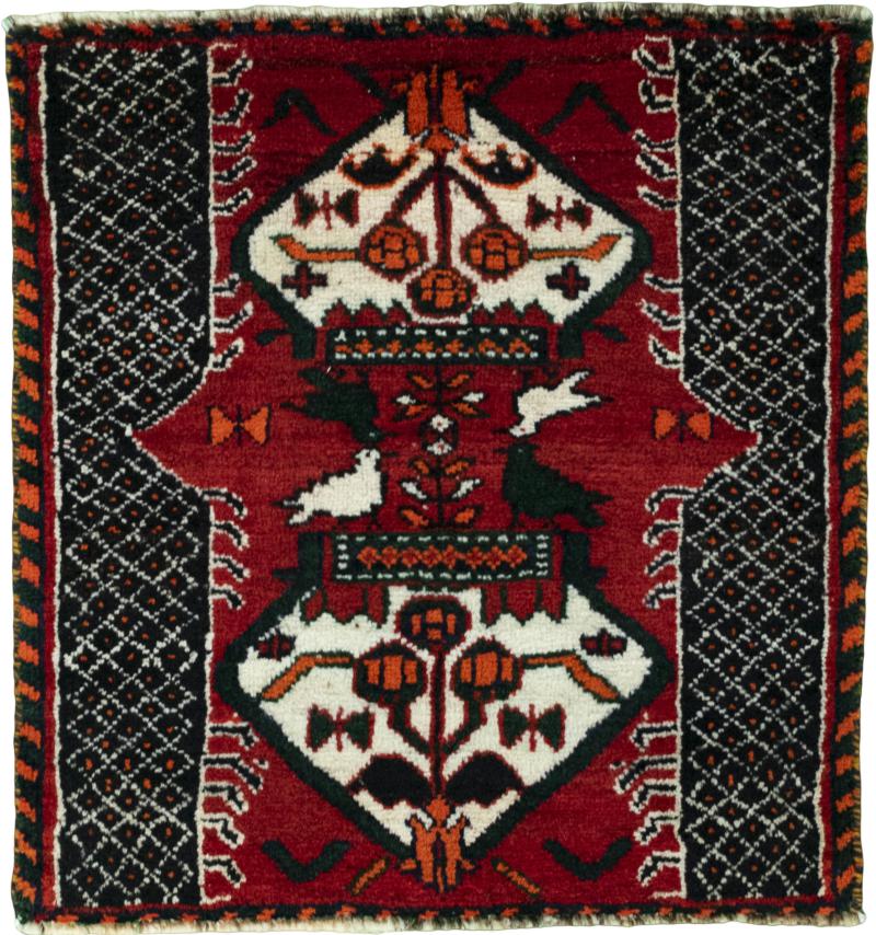 Tapis persan Shiraz 63x61 63x61, Tapis persan Noué à la main