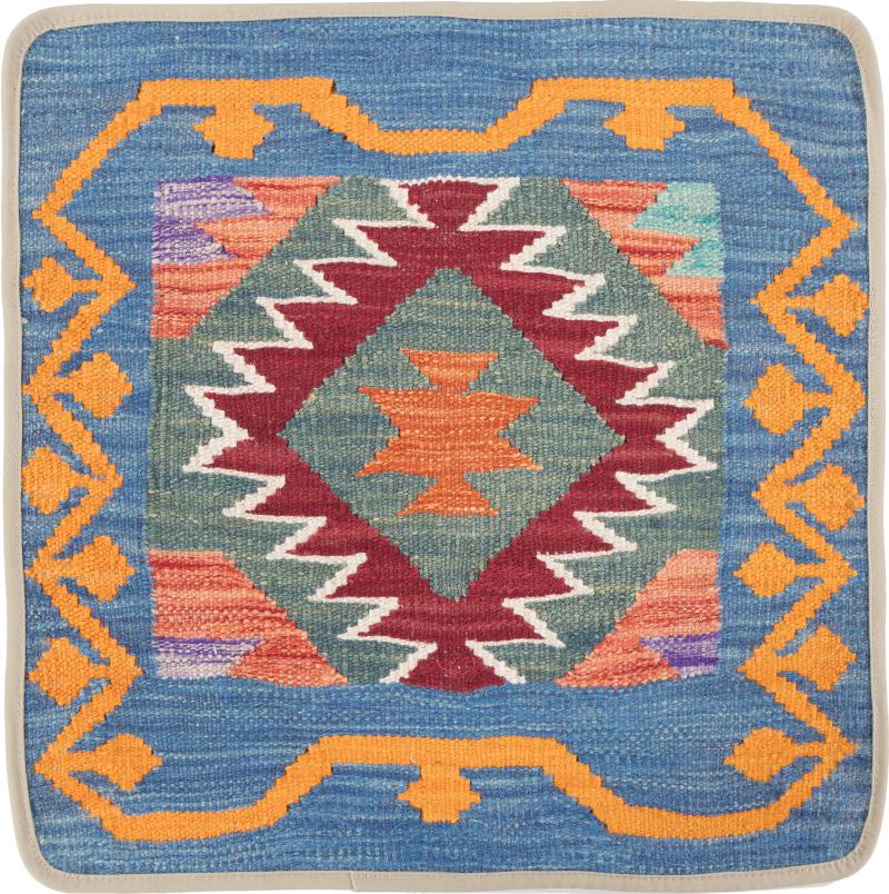 Afghan rug Kilim Afghan Cushion Cover 50x50 50x50, Persian Rug Knotted by hand