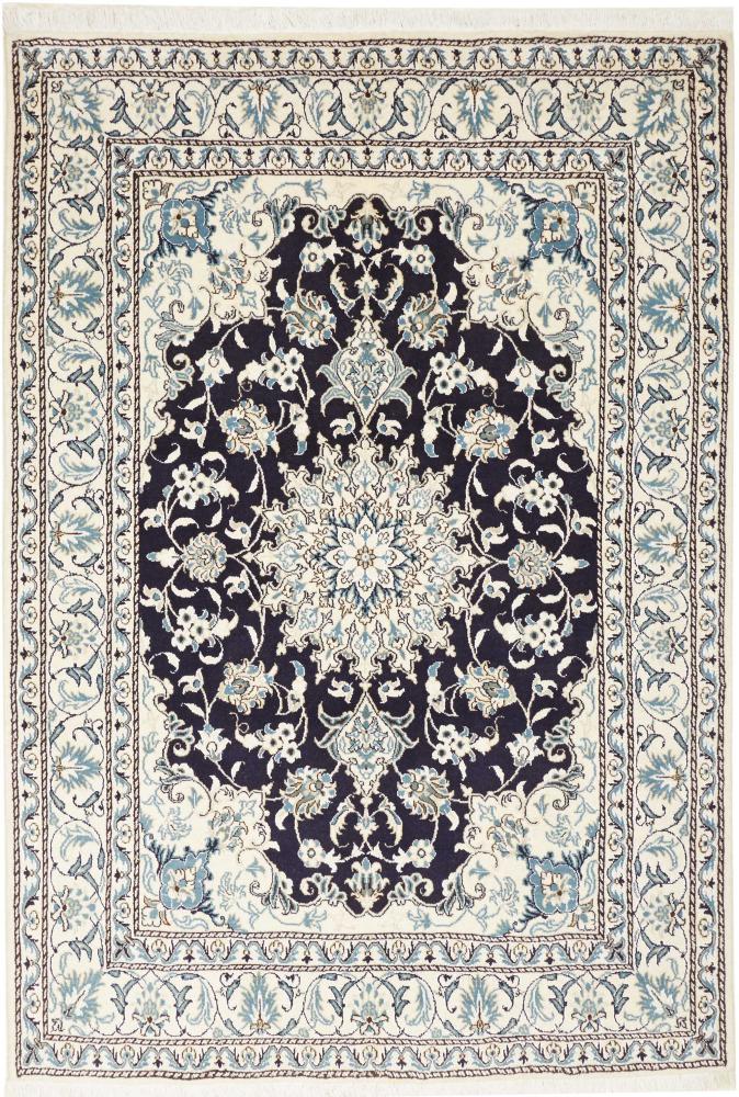Tapis persan Naïn 214x151 214x151, Tapis persan Noué à la main