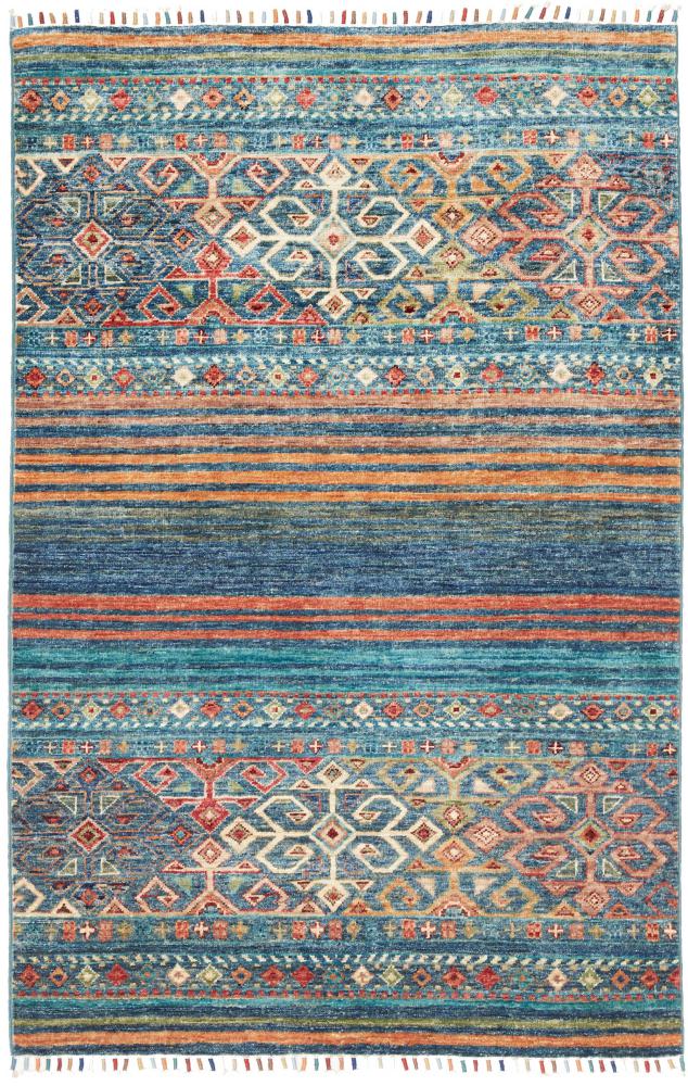Pakistani rug Design Arijana 5'1"x3'3" 5'1"x3'3", Persian Rug Knotted by hand