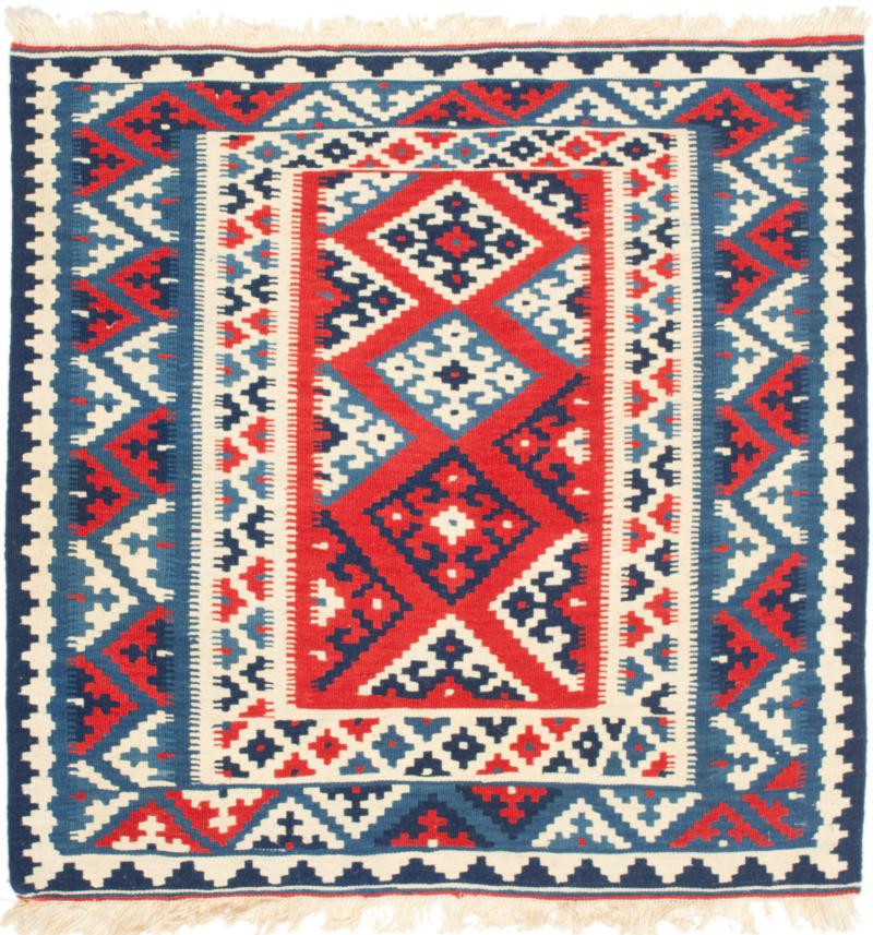 Tapete persa Kilim Fars 3'4"x3'5" 3'4"x3'5", Tapete persa Tecido à mão