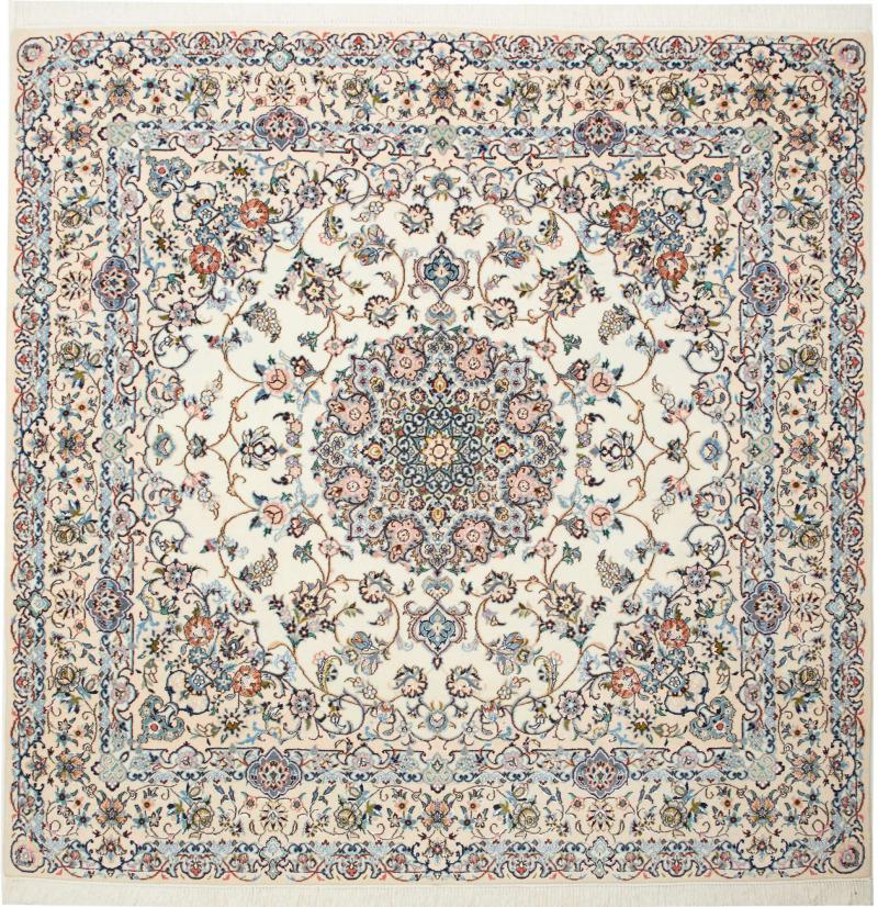 Tapis persan Naïn 9La 199x201 199x201, Tapis persan Noué à la main