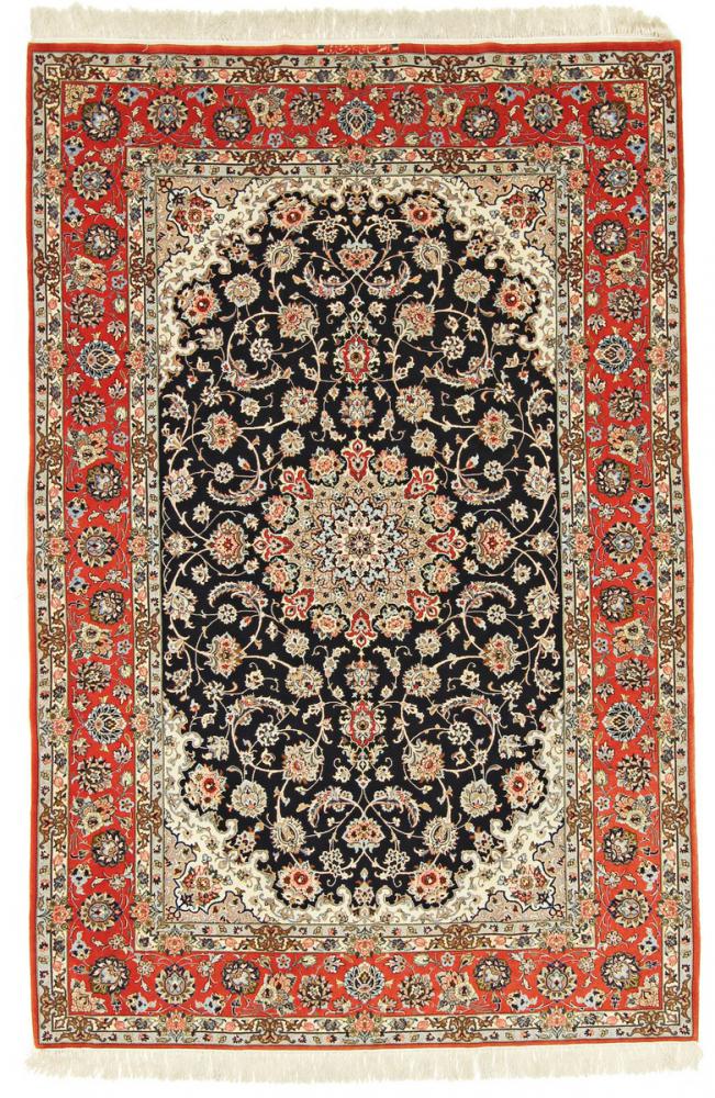 Perzsa szőnyeg Iszfahán Selyemfonal 7'8"x5'1" 7'8"x5'1", Perzsa szőnyeg Kézzel csomózva