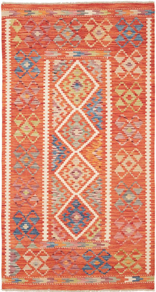 Afghansk tæppe Kelim Afghan 202x108 202x108, Persisk tæppe Håndvævet