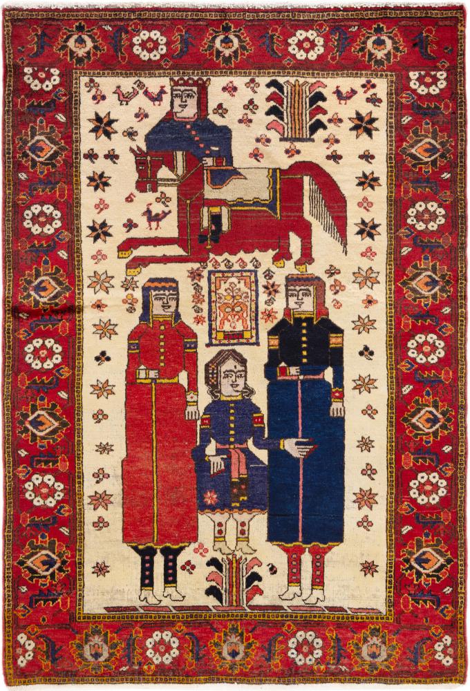 Persian Rug Hamadan Old 193x133 193x133, Persian Rug Knotted by hand