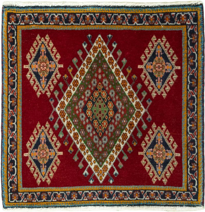 Tapis persan Shiraz 61x59 61x59, Tapis persan Noué à la main
