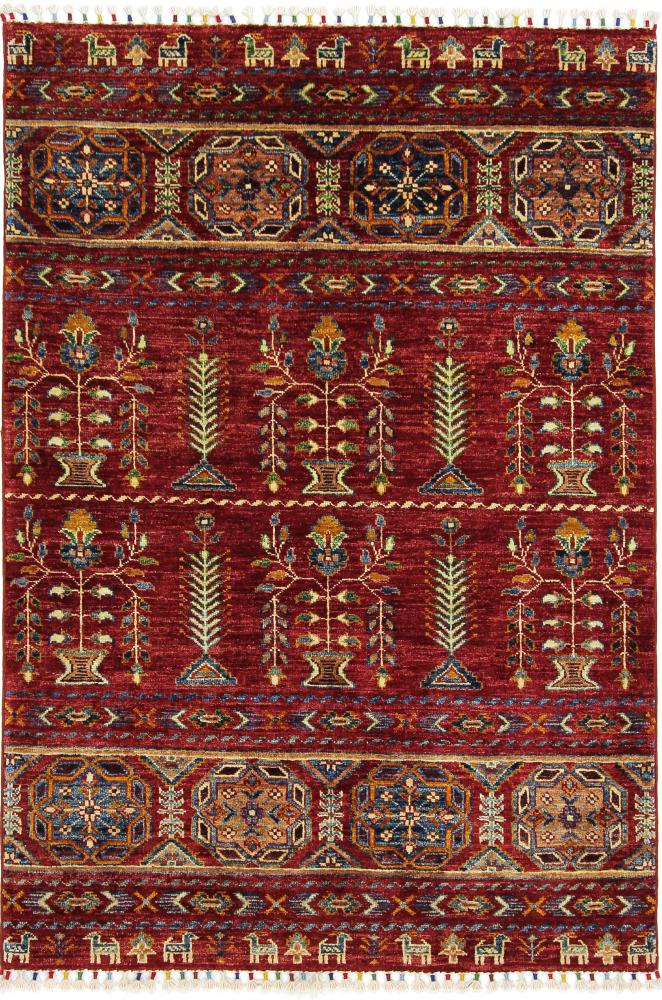 Afghan rug Arijana Klassik 5'0"x3'5" 5'0"x3'5", Persian Rug Knotted by hand