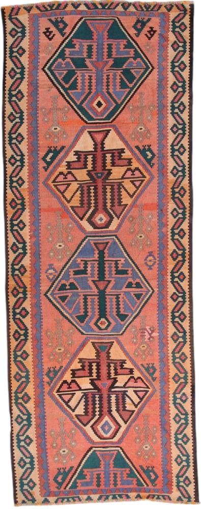 Persisk teppe Kelim Fars Antikke 387x144 387x144, Persisk teppe Handwoven 