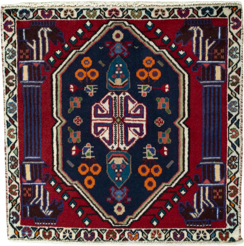 Persian Rug Shiraz 71x67 71x67, Persian Rug Knotted by hand