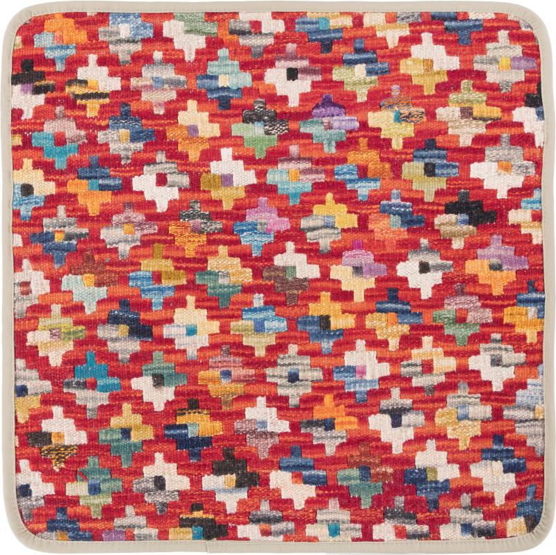 Afghan rug Kilim Afghan Cushion Cover 50x50 50x50, Persian Rug Knotted by hand