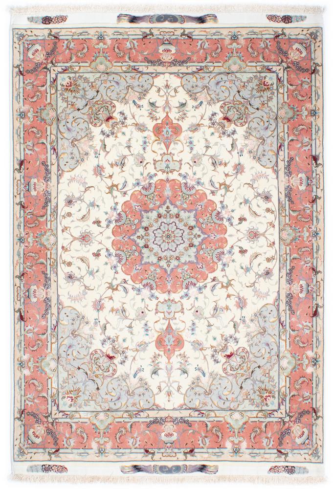 Tapete persa Tabriz 50Raj Fio de Seda 204x149 204x149, Tapete persa Atado à mão