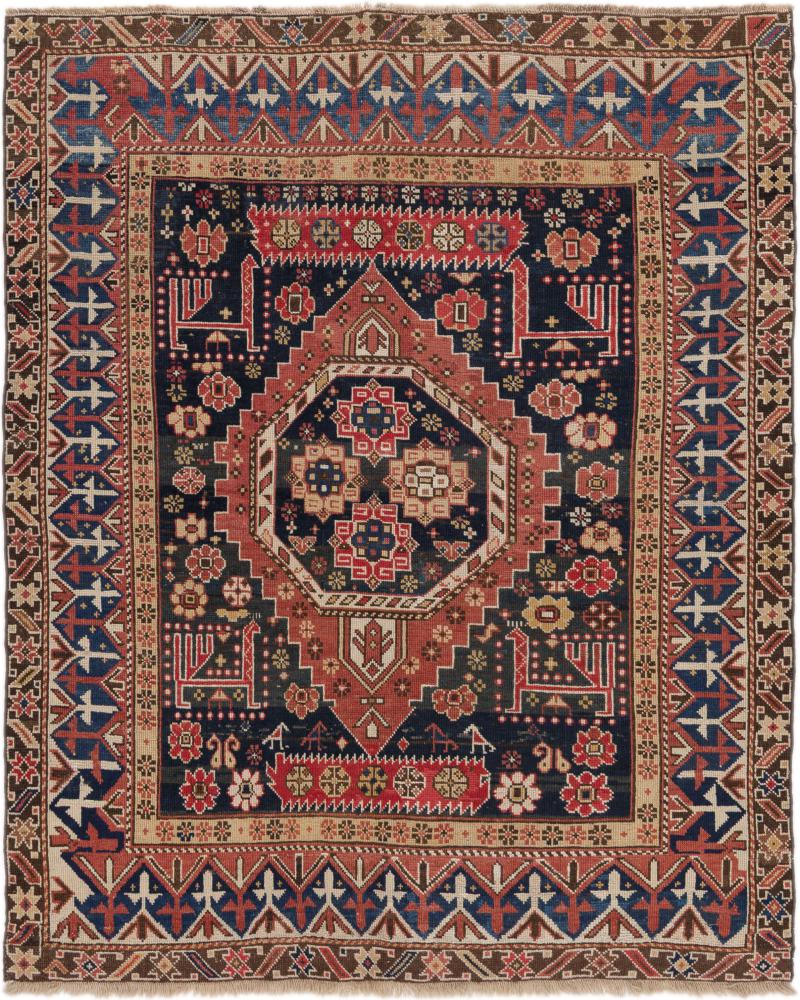 Russisk tæppe Shirvan Antikke 144x114 144x114, Persisk tæppe Knyttet i hånden