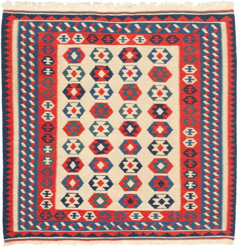 Tapete persa Kilim Fars 102x104 102x104, Tapete persa Tecido à mão