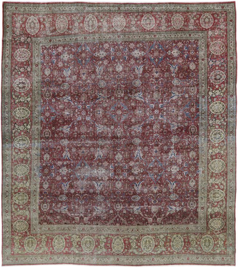 Tappeto persiano Tabriz Vecchio 392x357 392x357, Tappeto persiano Annodato a mano