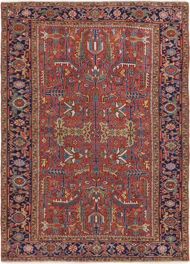 Persian Rug Heriz Antique 10'6"x7'5" 10'6"x7'5", Persian Rug Knotted by hand