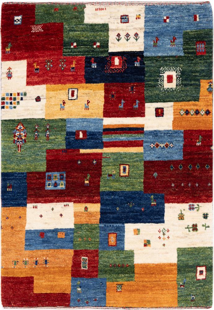 Tapete persa Persa Gabbeh Kashkuli Banafsheh 120x84 120x84, Tapete persa Atado à mão