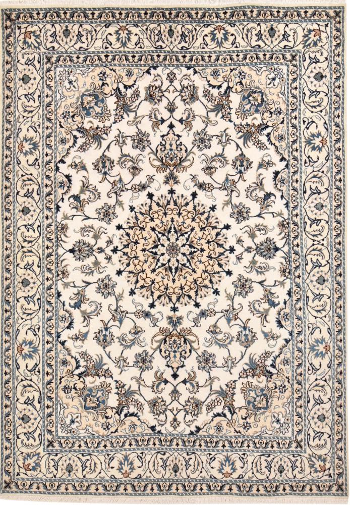 Persian Rug Nain 7'10"x5'7" 7'10"x5'7", Persian Rug Knotted by hand