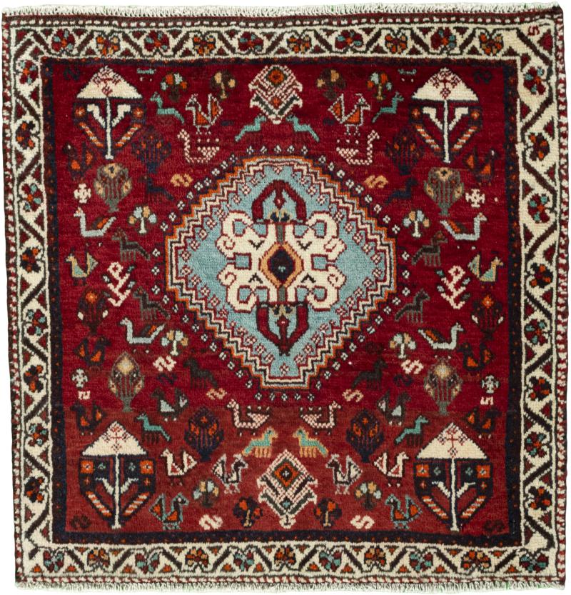 Persian Rug Shiraz 72x70 72x70, Persian Rug Knotted by hand
