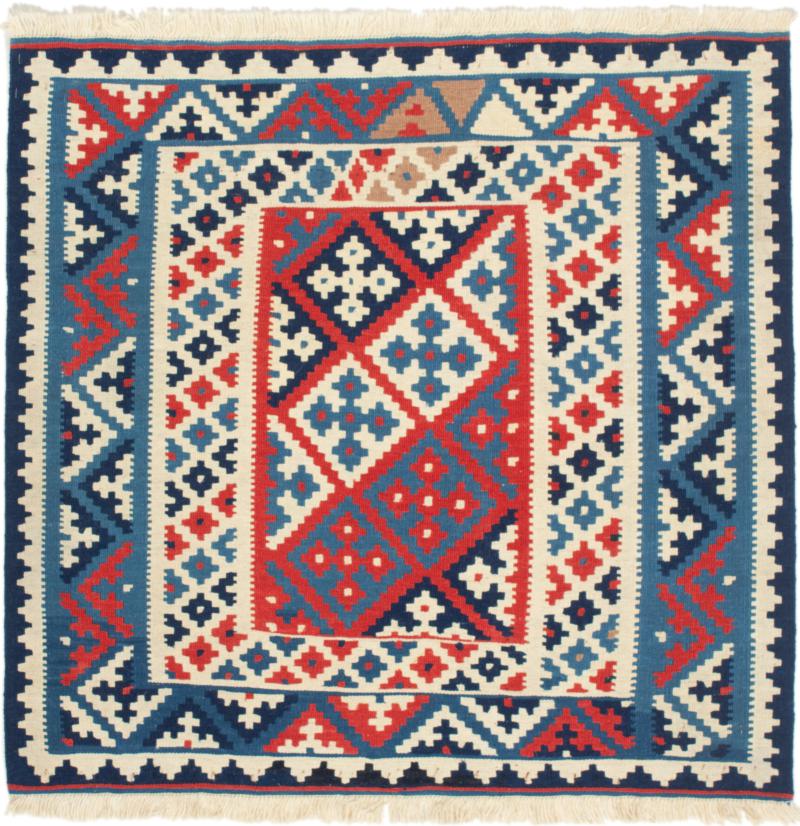 Tapete persa Kilim Fars 100x95 100x95, Tapete persa Tecido à mão