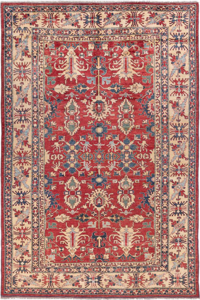 Afghanska mattan Super Kazak 355x239 355x239, Persisk matta Knuten för hand