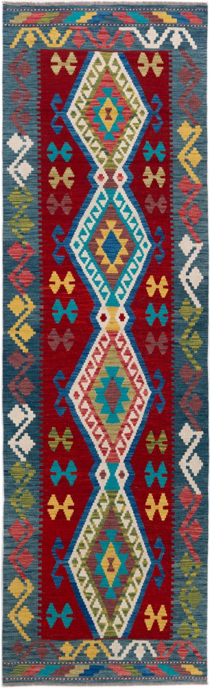 Afganistanilainen matto Kelim Afghan 302x89 302x89, Persialainen matto Käsinkudottu