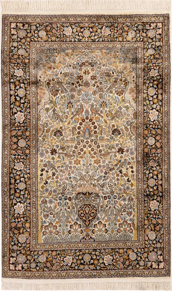 Indisk tæppe Kashmir Silke 189x121 189x121, Persisk tæppe Knyttet i hånden