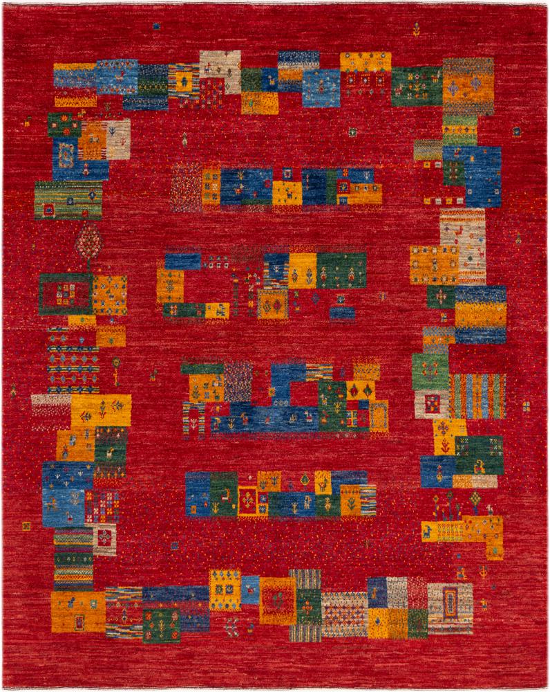 Tapis persan Persan Gabbeh Loribaft Nowbaft 189x152 189x152, Tapis persan Noué à la main