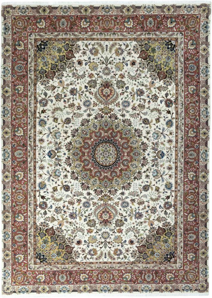 Tapis persan Tabriz 50Raj 344x251 344x251, Tapis persan Noué à la main