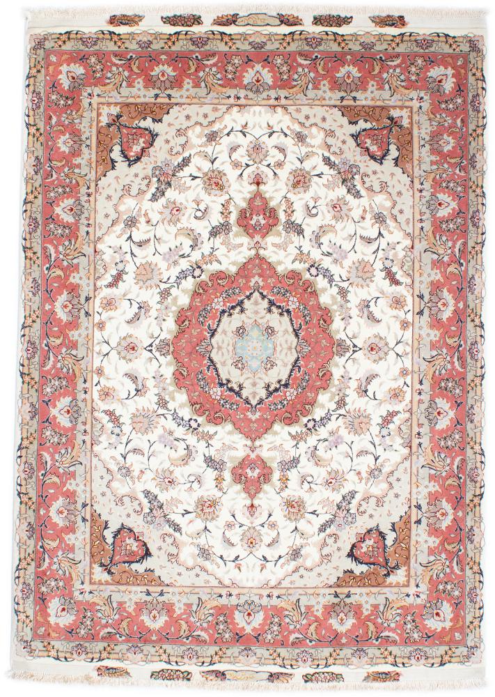 Tapete persa Tabriz 50Raj Fio de Seda 209x148 209x148, Tapete persa Atado à mão