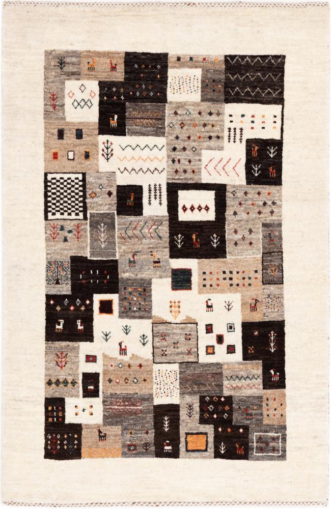 Tapete persa Persa Gabbeh Kashkuli Banafsheh 128x84 128x84, Tapete persa Atado à mão