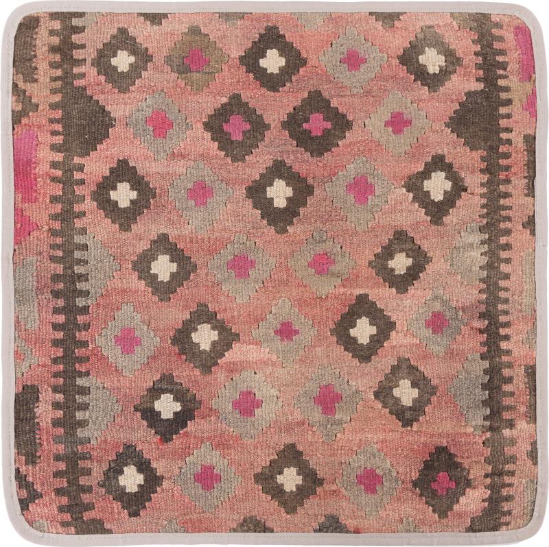Afghan rug Kilim Afghan Cushion Cover 50x50 50x50, Persian Rug Knotted by hand