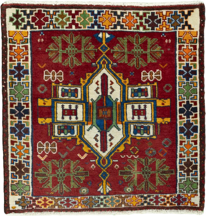 Persian Rug Shiraz 71x66 71x66, Persian Rug Knotted by hand