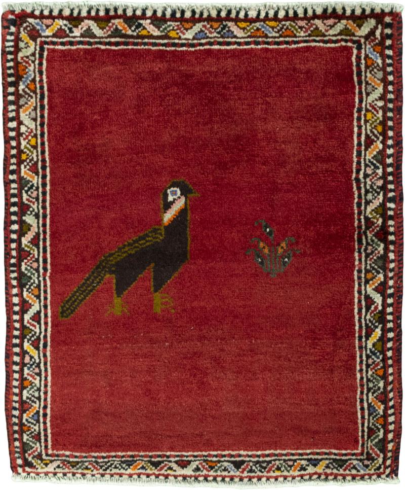 Tapis persan Persan Gabbeh Ghashghai 71x60 71x60, Tapis persan Noué à la main