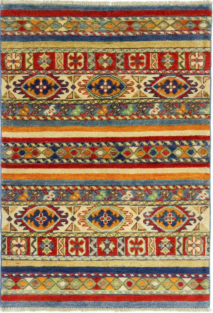 Afghan rug Kazak 121x82 121x82, Persian Rug Knotted by hand