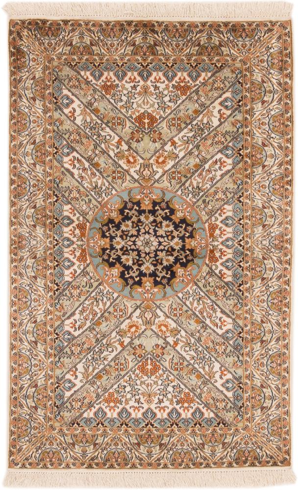Tapis indien Cachemire Soie 155x96 155x96, Tapis persan Noué à la main