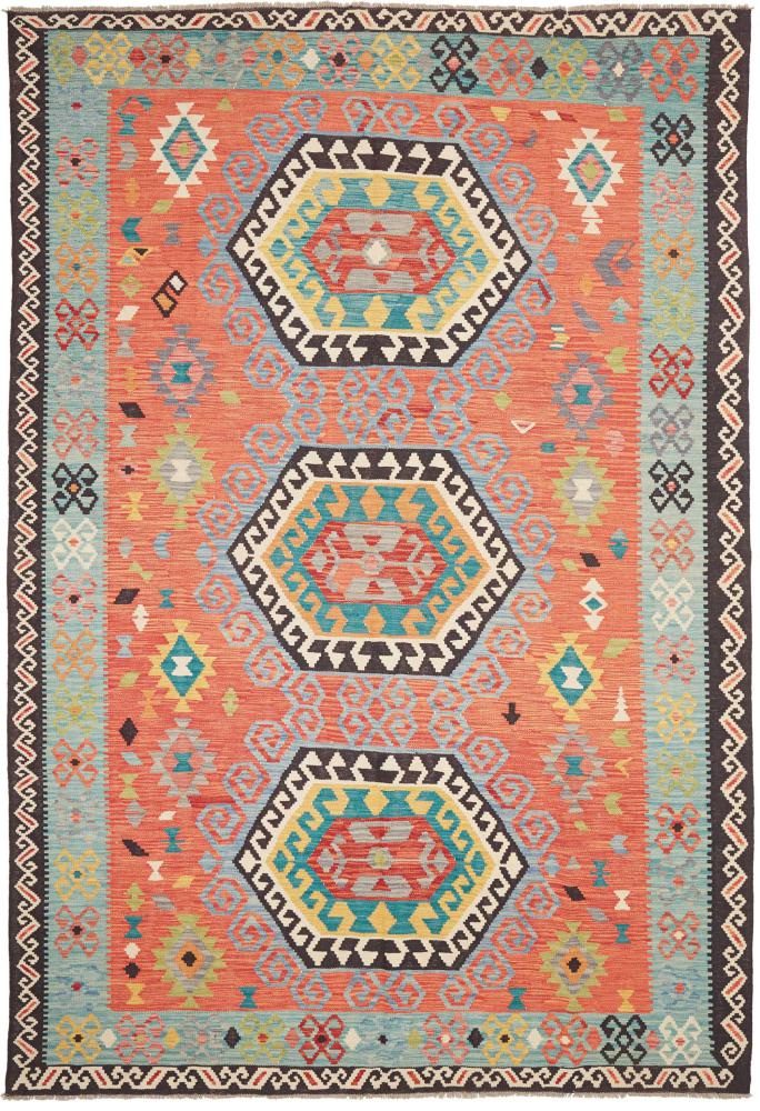 Afghanischer Teppich Kelim Afghan 10'2"x6'9" 10'2"x6'9", Perserteppich Handgewebt