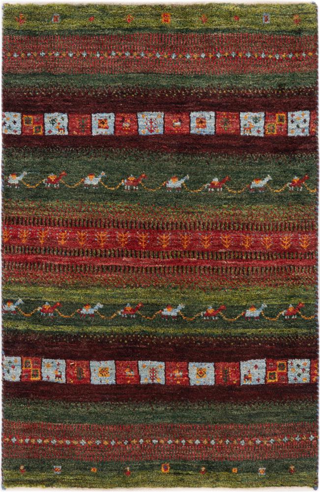 Tapis persan Persan Gabbeh Loribaft 100x66 100x66, Tapis persan Noué à la main