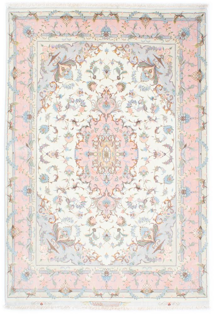 Tapete persa Tabriz 50Raj Fio de Seda 213x147 213x147, Tapete persa Atado à mão