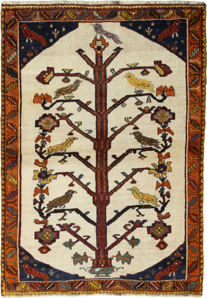 Persian Rug Persian Gabbeh Ghashghai 163x117 163x117, Persian Rug Knotted by hand