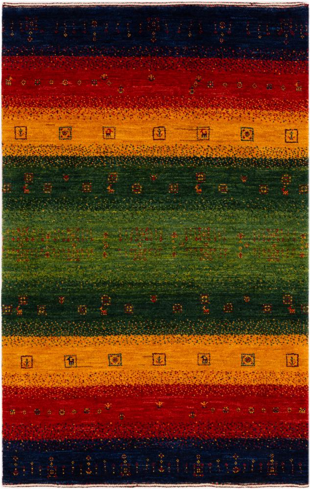 Tapis persan Persan Gabbeh Loribaft Atash 124x81 124x81, Tapis persan Noué à la main