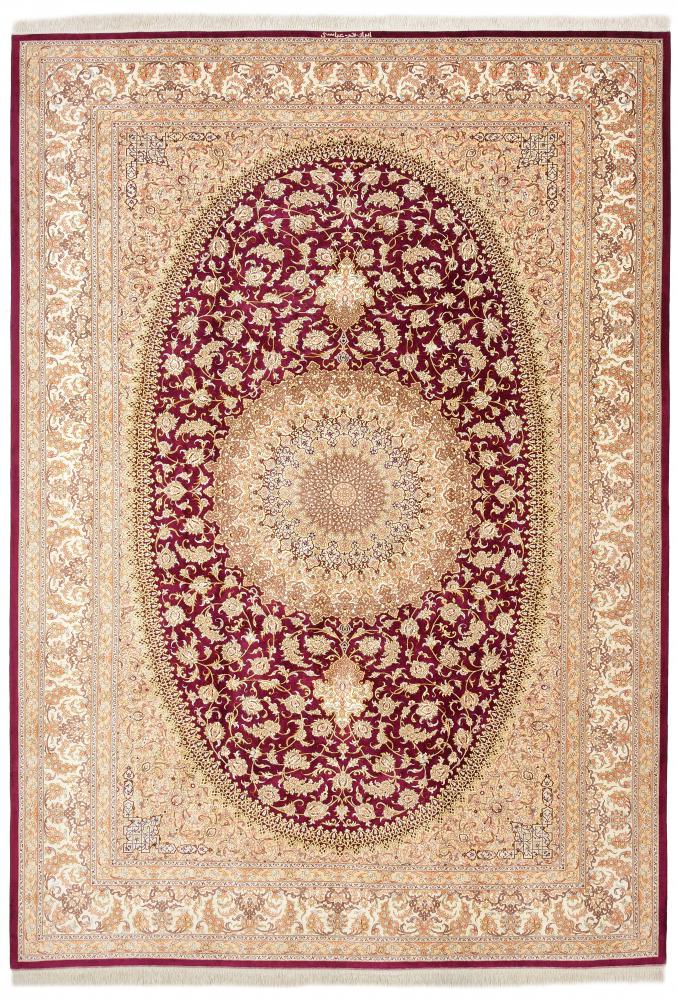 Persian Rug Qum Silk 346x241 346x241, Persian Rug Knotted by hand