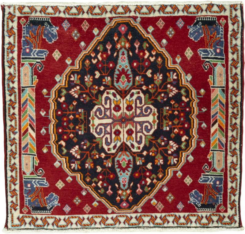 Tapis persan Shiraz 64x66 64x66, Tapis persan Noué à la main