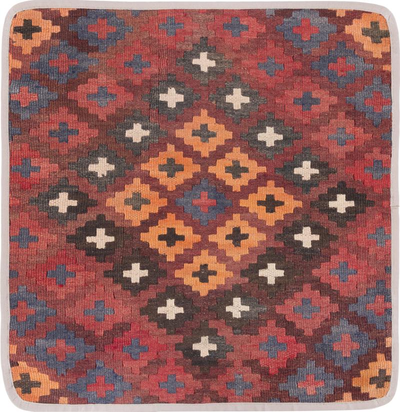 Afghan rug Kilim Afghan Cushion Cover 50x50 50x50, Persian Rug Knotted by hand