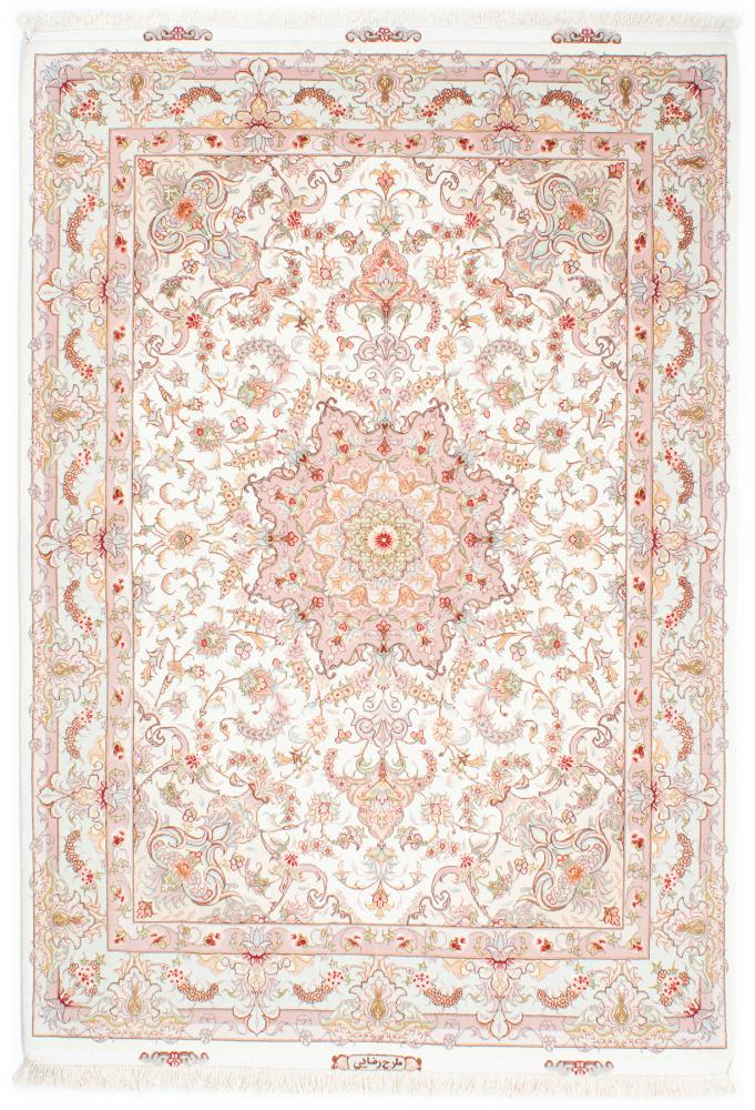 Perzsa szőnyeg Tabriz 50Raj Selyemfonal 7'0"x4'11" 7'0"x4'11", Perzsa szőnyeg Kézzel csomózva